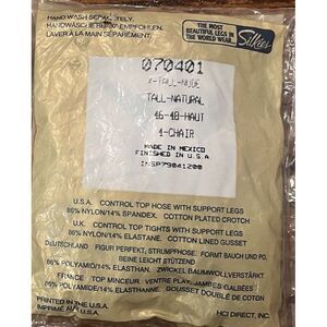 Silkies Control Top Pantyhose XTall Neude